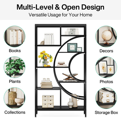 Tribesigns Bookshelf Industrial 5 Tier Etagere Bookcase,