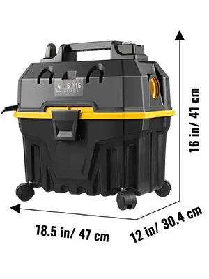 SucceBuy Portable Wet and Dry Vacuum Cleaner 15L 1200W Power Strong Suction Vacuum Cleaner & Air Blower