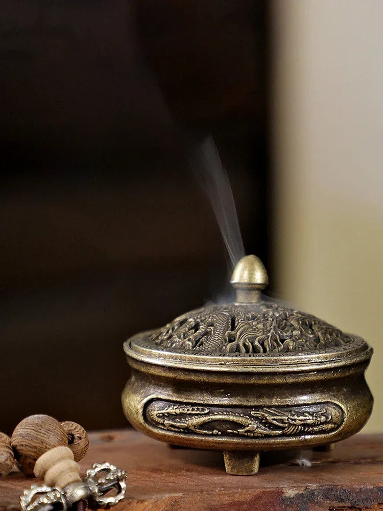 1PC Longfeng Fingertip Stove, Three-Legged Small Incense Burner