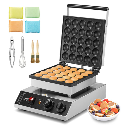 SucceBuy Electric Waffle Maker 25PCS Mini Dutch Pancake Maker Kitchen Home Appliance