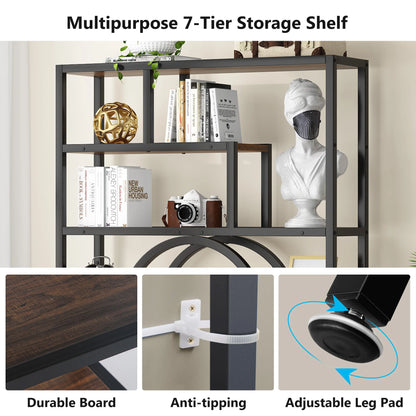 Tribesigns Bookshelf Industrial 5 Tier Etagere Bookcase,
