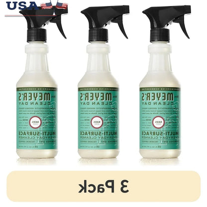 Multi-Surface Cleaner 3 Pack Basil Scent Cleaning Spray Eco-Friendly Cruelty-Free