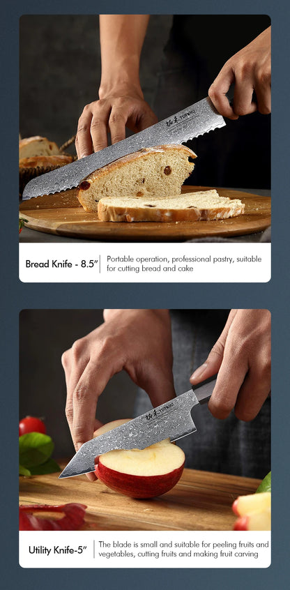TURWHO Hand Forged Japanese Steel Kitchen Knives