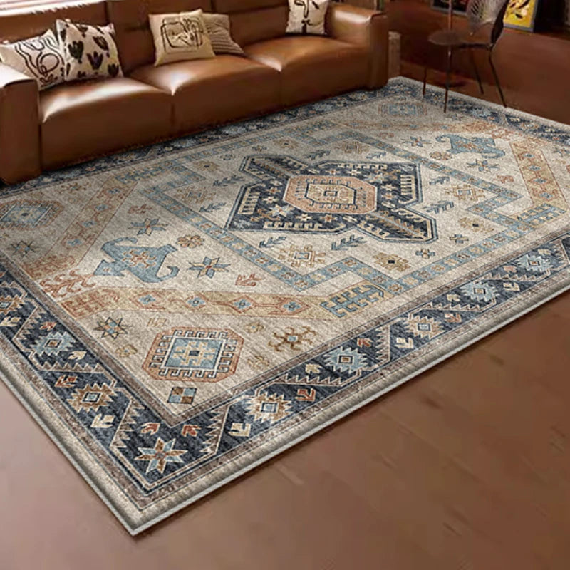American Retro Style Carpets for Living Room Plush Carpet