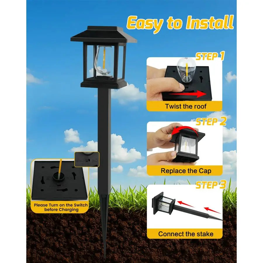 16Pack Solar Lights Outdoor ExtraBright Smart Auto On Off, Solar Powered Garden Lights