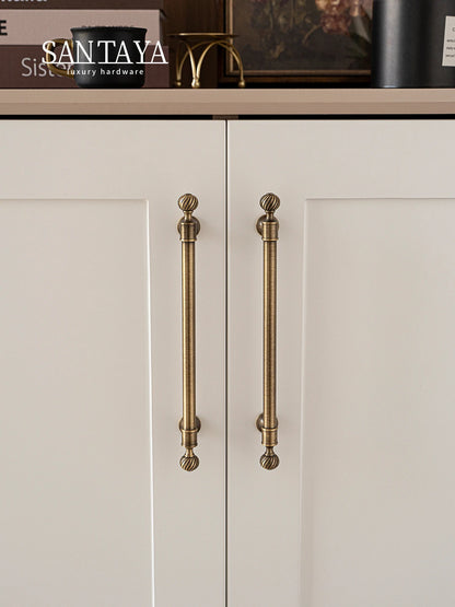 Santaya Brushed Antique Brass Handles Luxury Furniture Hardware