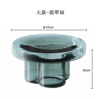Nordic Creative Glass Coffee Table Living Room Handmade Coffee Table Round