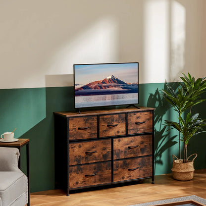 JHK Desser For Bedroom With 7 Fabric Drawers Closet Chest For Living Room Display Cabinet