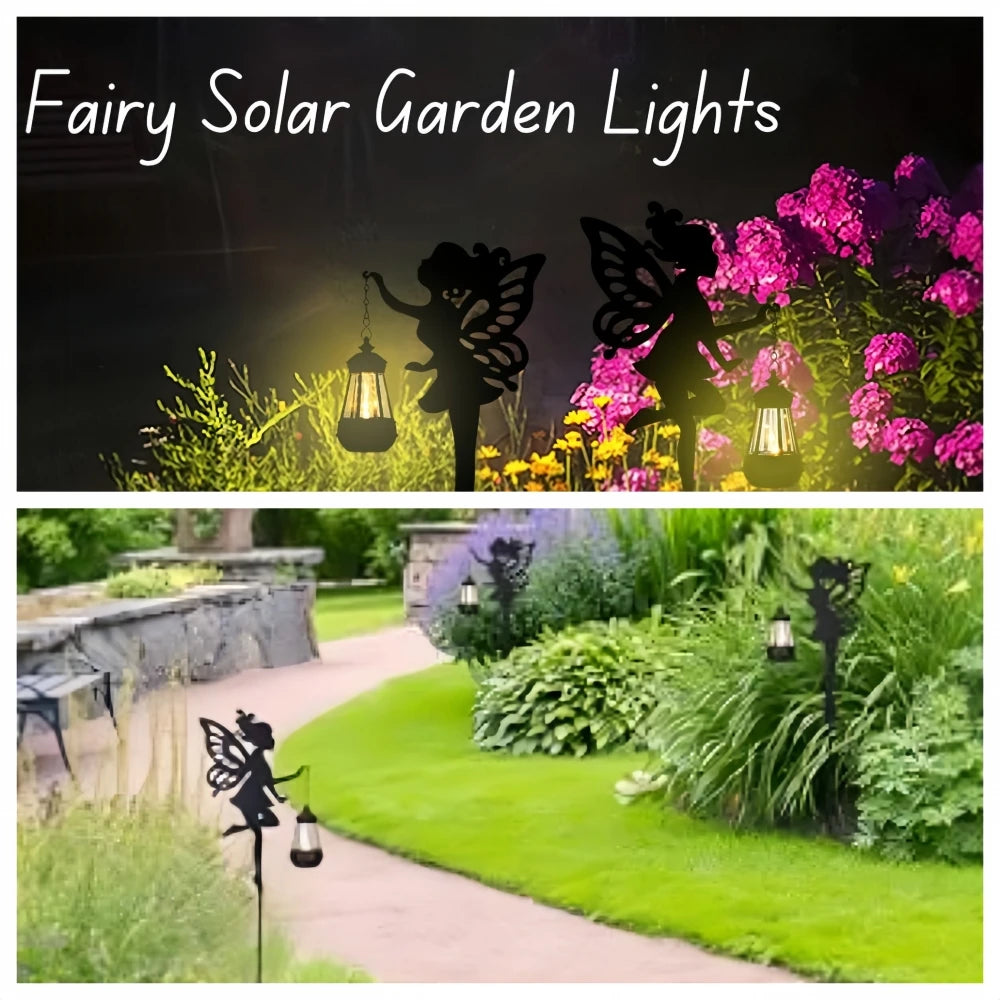 Solar Lights Outdoor Solar Watering Can Light  Waterproof Metal Hanging Lantern Fairy Garden Decor Outside