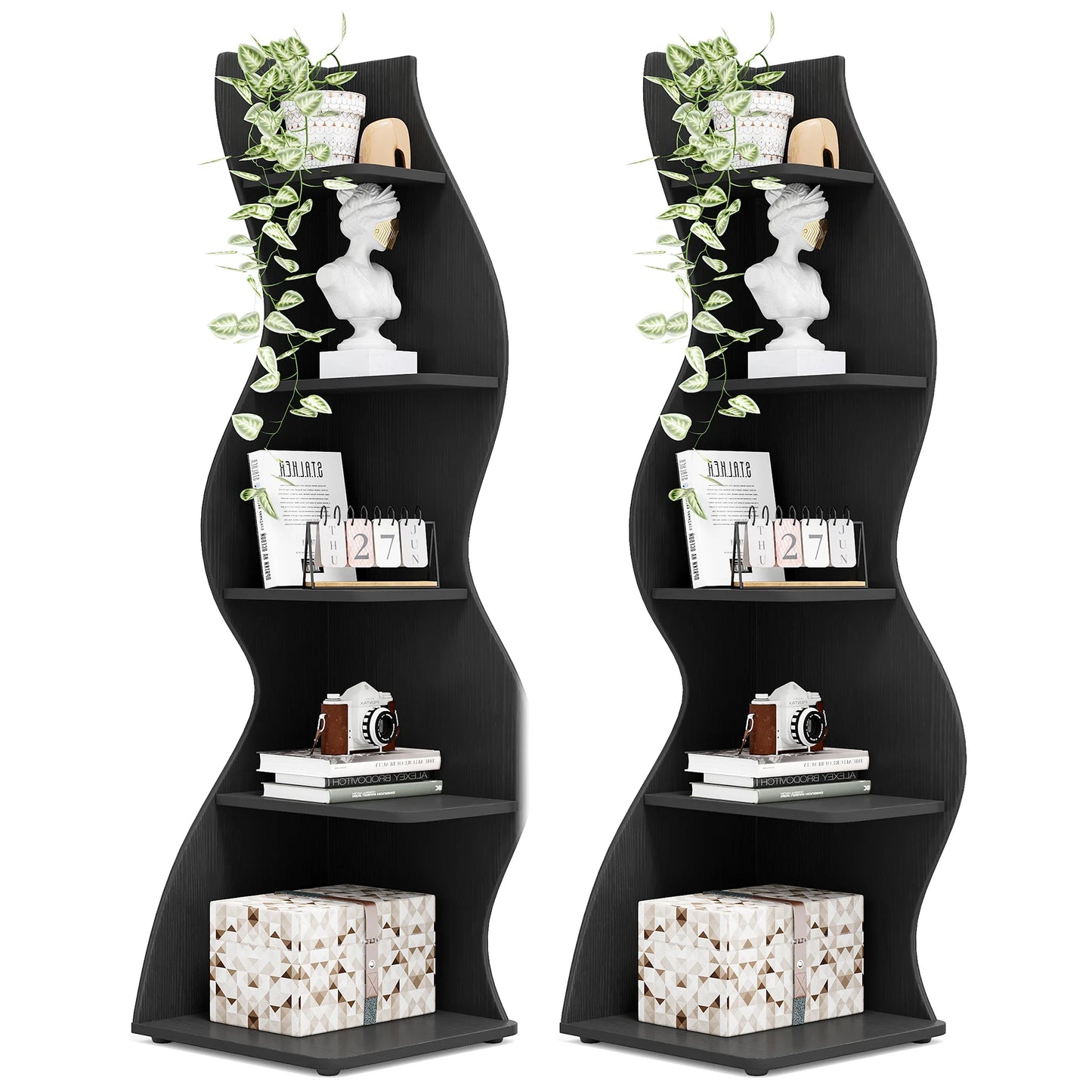 Tribesigns Corner Shelf, Modern 5-Tier Wall