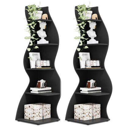 Tribesigns Corner Shelf, Modern 5-Tier Wall