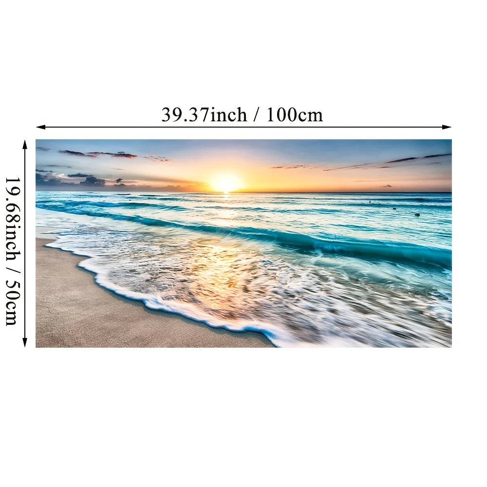 Beach Sunset Wall  Large Landscape Canvas Painting