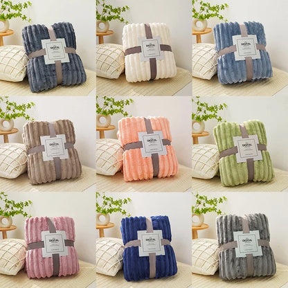 1pc Fluffy Coral Velvet Blanket