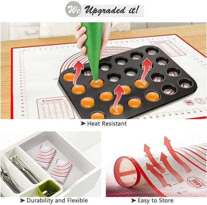 UNTIOR 1PCS Silicone Baking Mat Kneading Pad Dough Mat