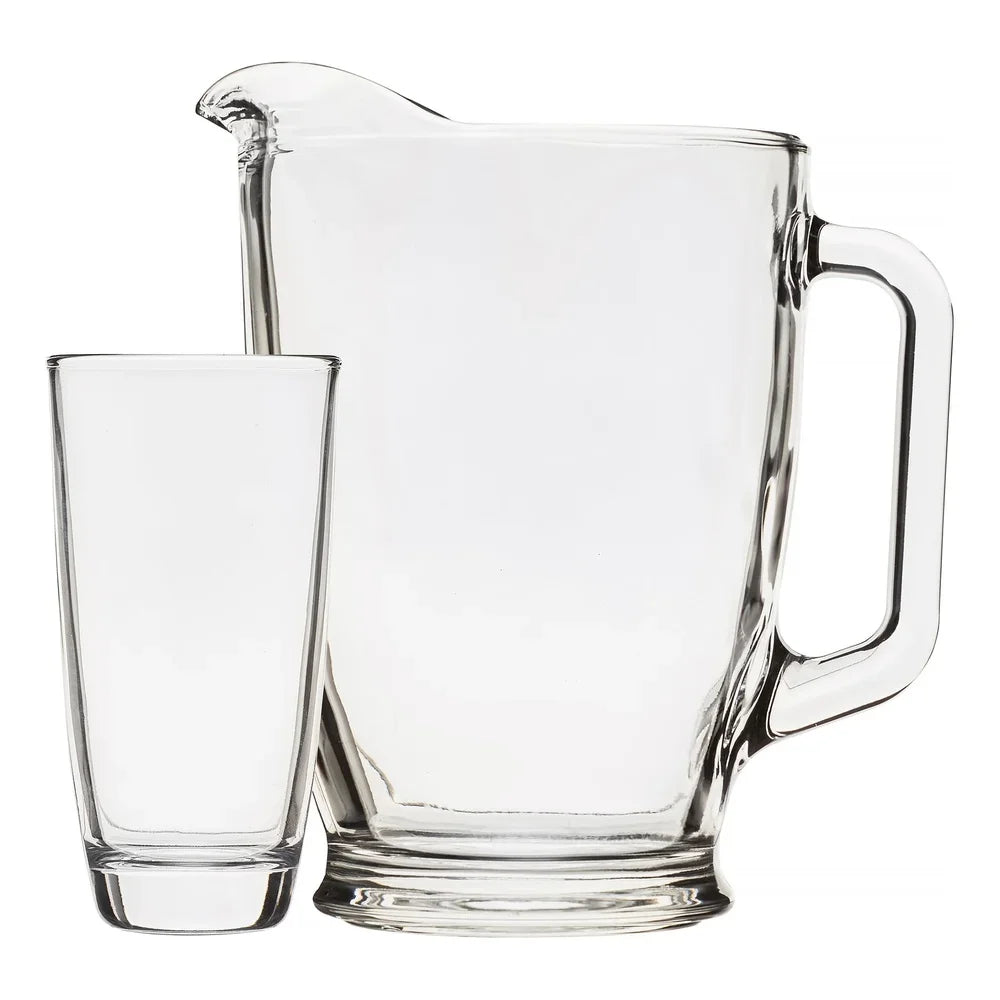 7 Piece Glass Pitcher and Cooler Glass Set