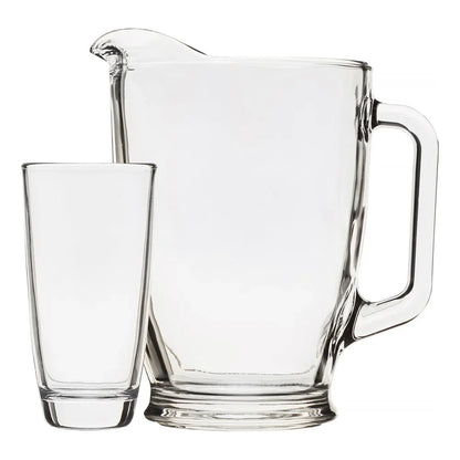 7 Piece Glass Pitcher and Cooler Glass Set