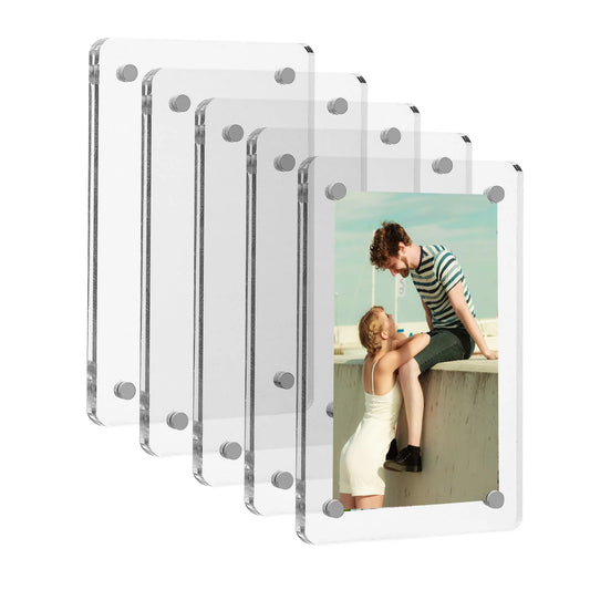 5 Packs Acrylic Fridge Magnetic Instax Frame