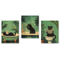 Green Funny Cat  Decorative Canvas Painting