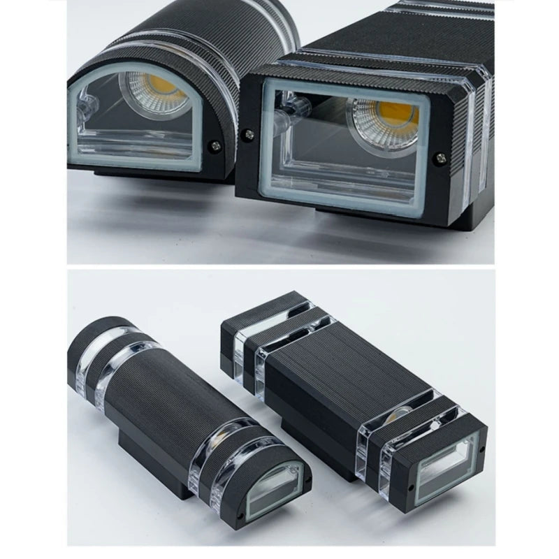 Outdoor wall lights Exterior wall waterproof lUpper and lower double-headed pillars Outdoor light
