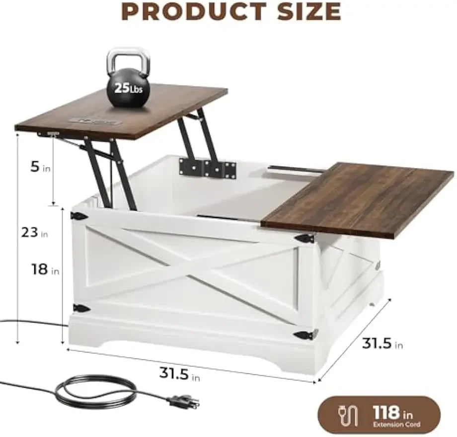 2025-Lift Top Coffee Table with Storage