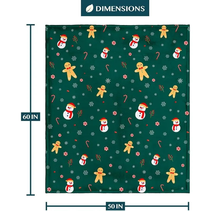 Christmas Gingerbread Throw Blanket