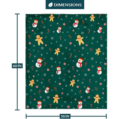 Christmas Gingerbread Throw Blanket