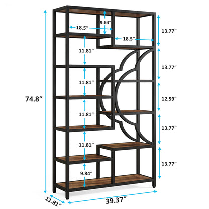 Tribesigns Bookshelf Industrial 5 Tier Etagere Bookcase,