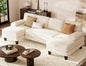 U Shaped Sectional Couch 111 Inch Modular Double Chaise Living Room Lounge