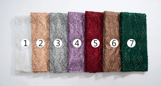 SJD LACE French Mesh Bridal Lace Fabric