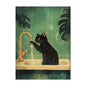 Green Funny Cat  Decorative Canvas Painting