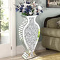 Tall Floor Vase S Crushed Diamond Mirrored Vase 27” Tall,