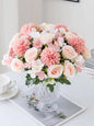 1 Bouquet Artificial Roses w/ Silk Balls Home Decor & Holiday