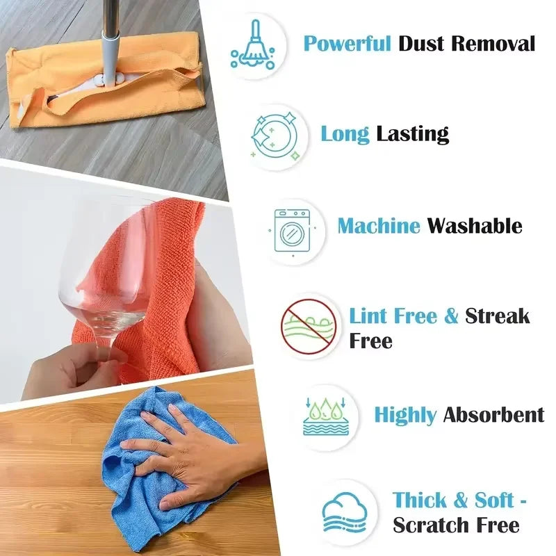 20/10/5/3pcs Microfiber Cleaning Cloth