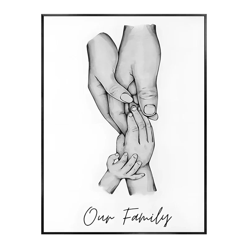 Black White  Family Wall Art