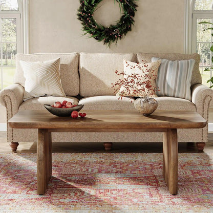 Rectangle Coffee Table,, Farmhouse Accent Center Low Cocktail