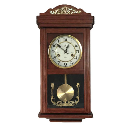 Retro Mechanical Wall Clock Old-fashioned Clockwork Pendulum