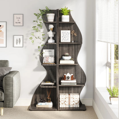 Tribesigns Corner Shelf, Modern 5-Tier Wall