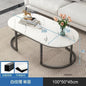 Minimalist Storage Oval  Modern Design Coffee Table