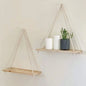 1PC Wooden Swing Hanging Wall Shelve