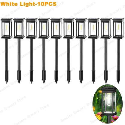 Waterproof LED Solar Lights for Garden Yard Driveway -  Outdoor Landscape Lighting Auto On/Off