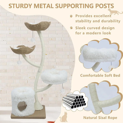 HOT SELLIG QUALITY Cat Tree Tower For Indoor Cats, Multi-Level Large Cat Climbing Furniture With Scratching Posts