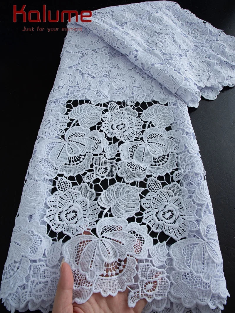 Pure White  Lace Fabric High Quality
