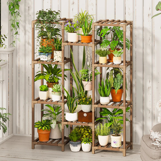 Tall Wood Plant Stand Indoor-Outdoor