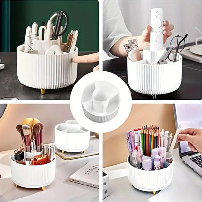 360° Rotating Makeup Organizer - 1pc with 5 Compartments