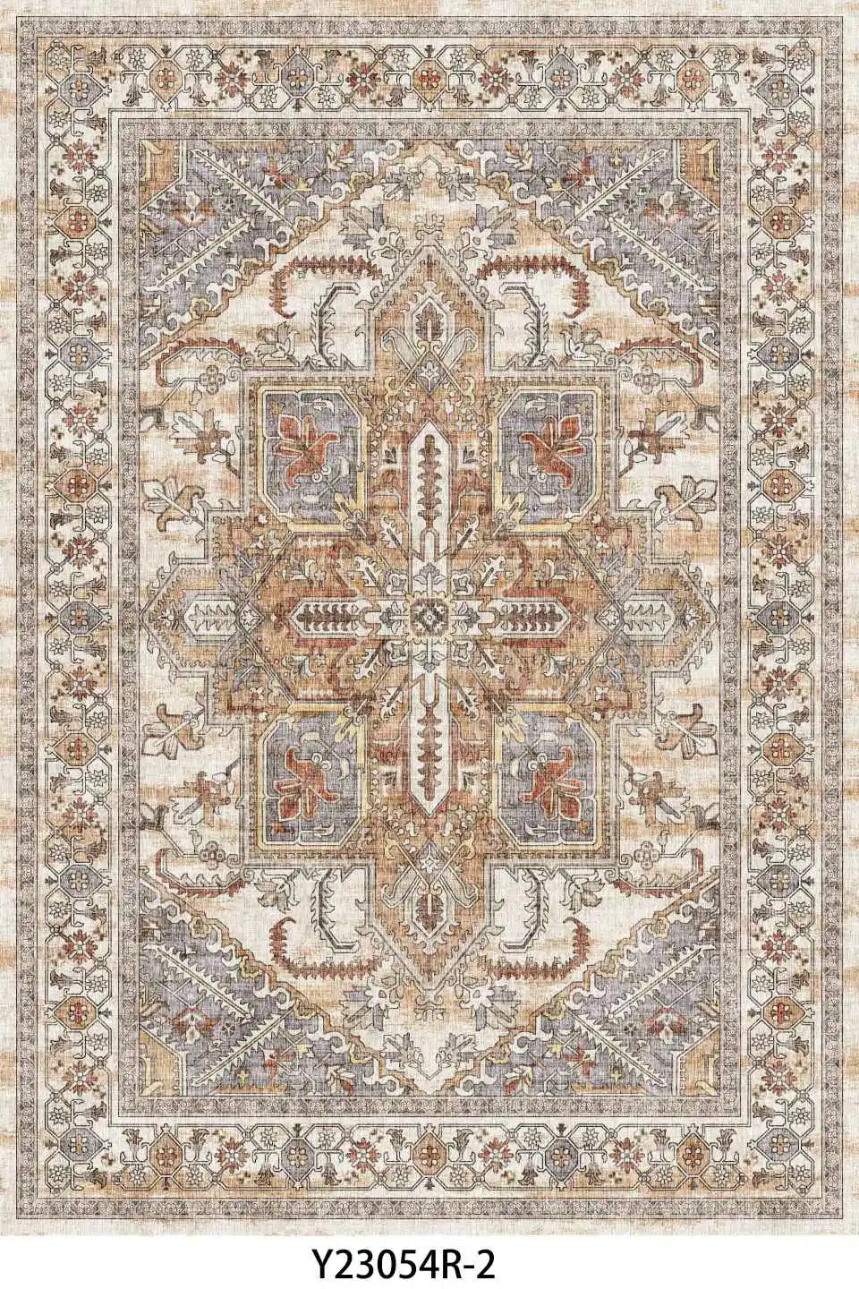 Retro  Turkish Persian Rug for Living Room Bedroom