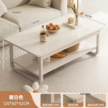 Italian Coffee Table Minimalist Square Nordic Tea  Table Living Room Furniture