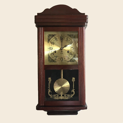Retro Mechanical Wall Clock Old-fashioned Clockwork Pendulum