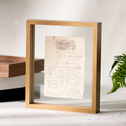 Wood Specimen Frame With Real Glass