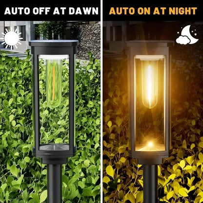 Waterproof LED Solar Lights for Garden Yard Driveway -  Outdoor Landscape Lighting Auto On/Off