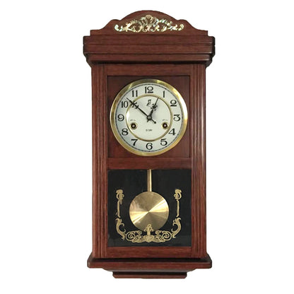 Retro Mechanical Wall Clock Old-fashioned Clockwork Pendulum